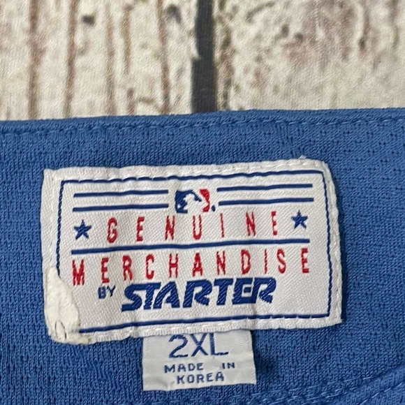 Vintage 90s New York Yankees Blue MLB Baseball Starter Sports Stitched Jersey - Picture 3 of 5